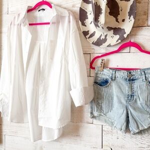 White Button-Down boyfriend shirt